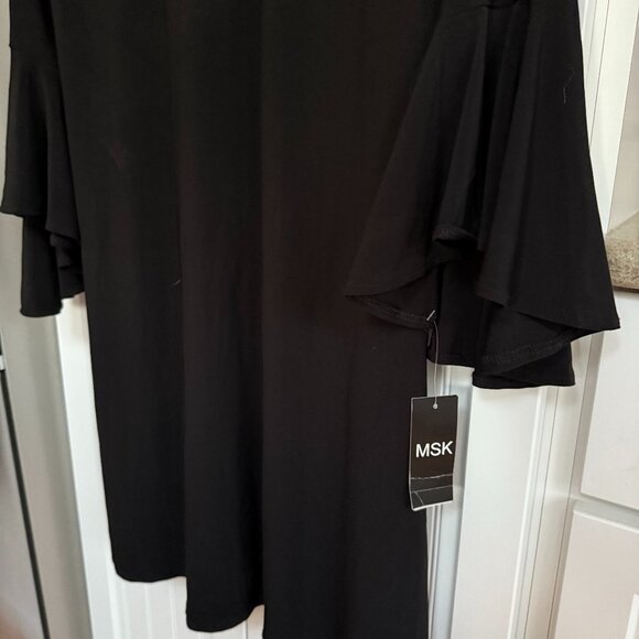 MSK Womens Dress Black Evening Sz.L NEW w/Tags SPARKLE ACCENT - Picture 5 of 6